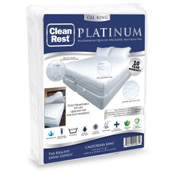 Cleanrest Platinum Encasing Mattress Pad, Cal King