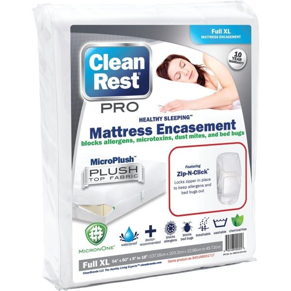Cleanrest Pro Mattress Encasement, Full Xl, Case Of 3