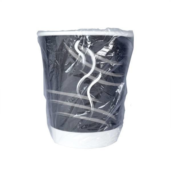 Rdi-Usa Wrapped Double Wall Black Cup 9 Ounce, Case Of 900
