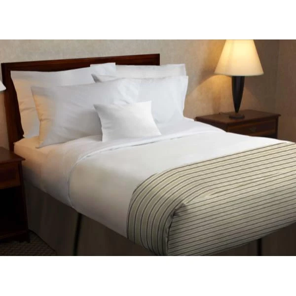 1888 Mills King Top Sheet 114x120 Beige Stripe Scarf, Case Of 12