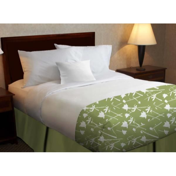 1888 Mills Beyond Impressions Full Top Sheet Green Floral Scarf, Case Of 12