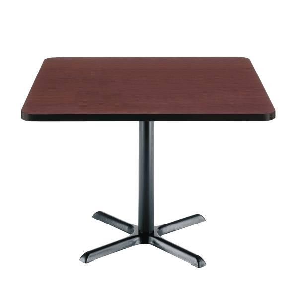 Kfi Seating 42 In Square Cafe Table W/ Mahogany Top