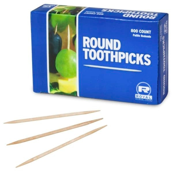 Royal Round Toothpicks, Case Of 19200