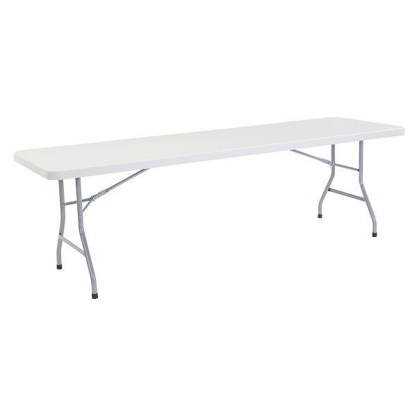 National Public Seating Rectangle Folding Table 30hx30wx96"L Gray Speckled