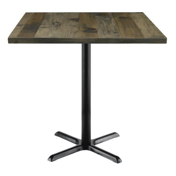 Kfi Seating Urban Loft 42 X 42 X 41 In Square Vintage Wood Break Room Table (Barnwood)