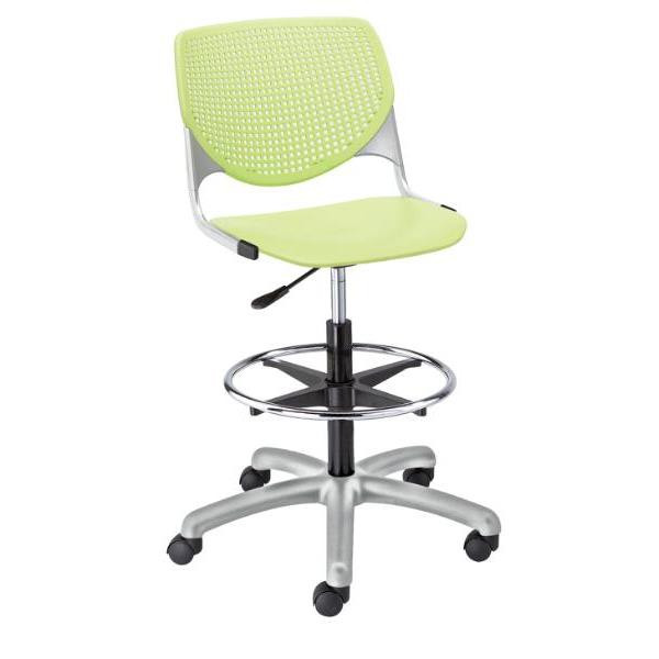 Kfi Seating Kool Drafting Stool, Lime Green