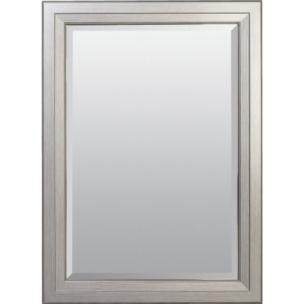 American Pride 23 X 41" Decorative Framed Beveled Mirror - 2.75" Brushed Nickel