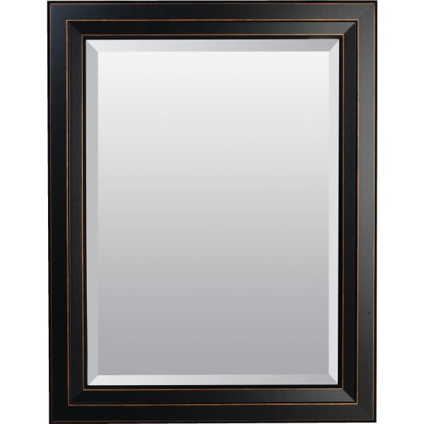 American Pride 26 X 38" Decorative Framed Beveled Mirror - 2.75" Venetian Bronze