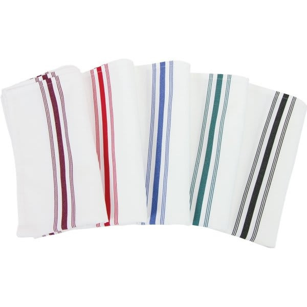 Bistro Napkin, Spun Polyester, 18x22, White-Hunter Green Case Of 120