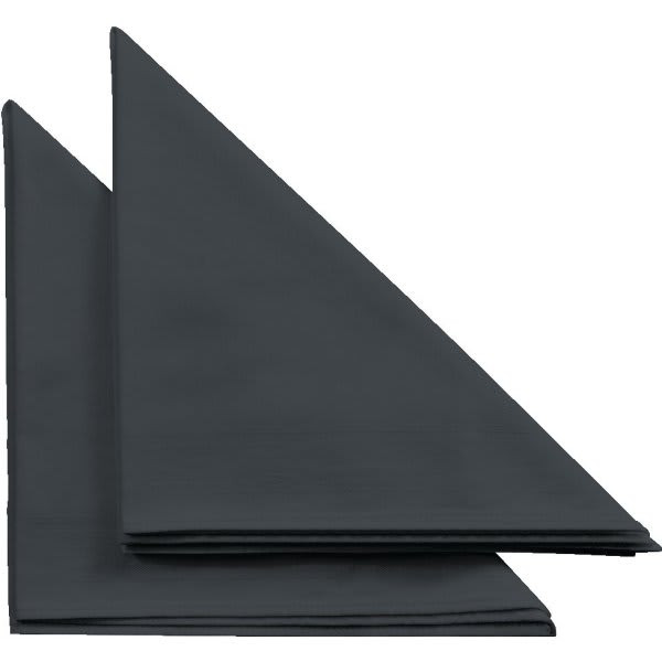 Napkin, Spun Polyester, 20x20, Black Case Of 120
