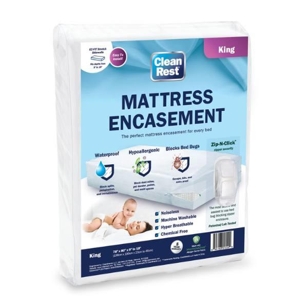Cleanrest Waterproof Mattress Encasement King, Case Of 3