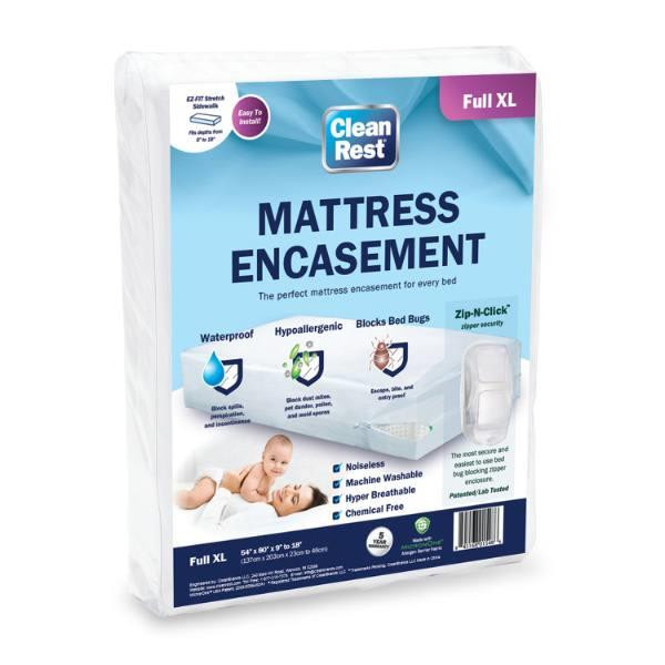 Cleanrest Waterproof Mattress Encasement Full Xl, Case Of 3