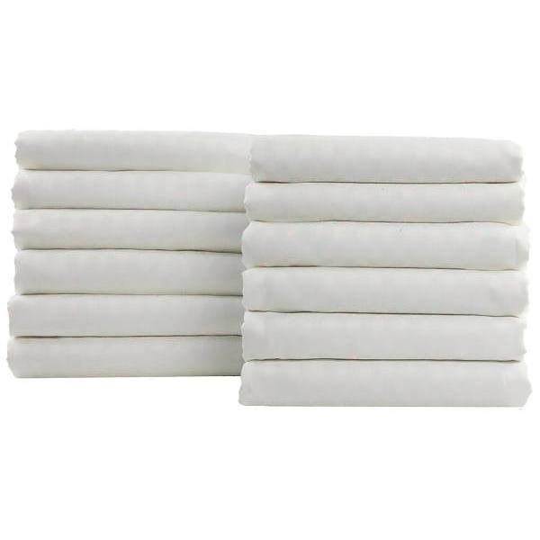 1888 Mills Lotus T-250 Egyptian Fitted Sheet, Queen,case Of 12