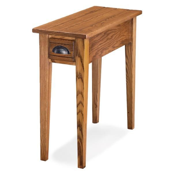 Leick Home One Drawer Bin Pull Narrow Side Table,candleglow
