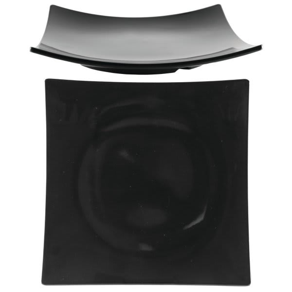 Thunder Group 10" Flare Plate 1-3/4" Deep Black Package Of 12