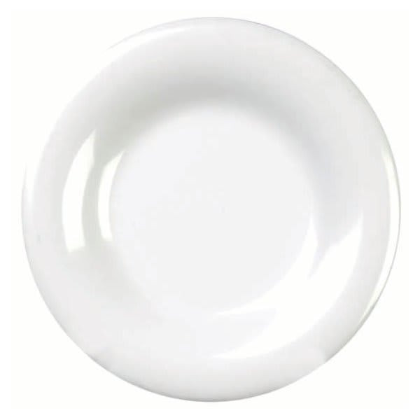 Thunder Group 6-1/2" Wide Rim Plate White Package Of 12
