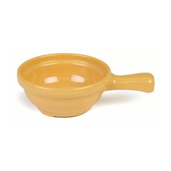Thunder Group 10 Oz 4.25x 6-.75 X 2" Soup Bowl W/ Handle Yellow Package Of 12
