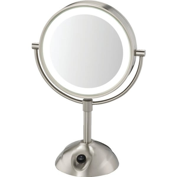 Conair Two-Sided Satin Nickel Led Lighted Vanity Mirror
