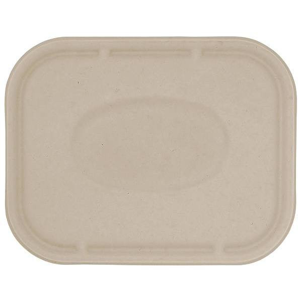 World Centric Fiber Lid For Fiber Container, 7.8x10.1x0.5, Natural, Case Of 400