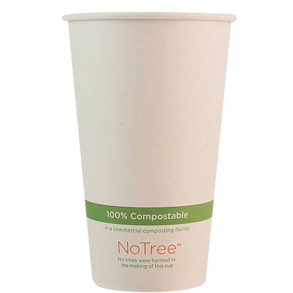 World Centric Notree Paper Hot Cups, 16 Oz, Natural, Case Of 1000