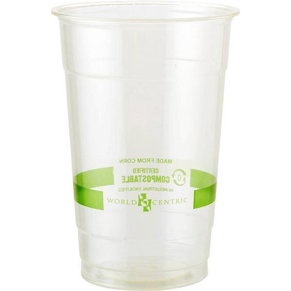 World Centric Clear Cold Cups, 20 Oz, Clear, Case Of 1000