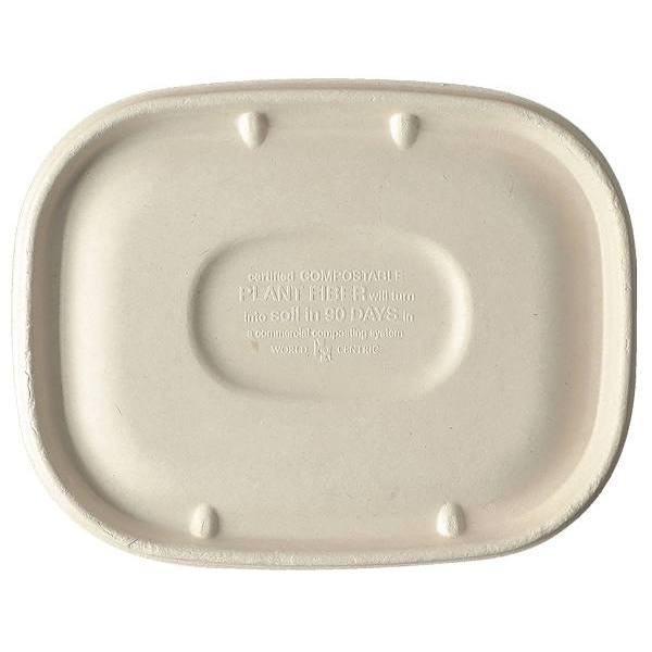 World Centric Fiber Lid For Fiber Container,8.9x6.9x0.4, Natural,case Of 400