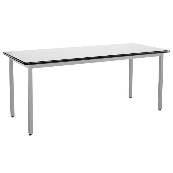 National Public Seating Steel Table Grey Frame 30 X 72 X 30 Whiteboard Top