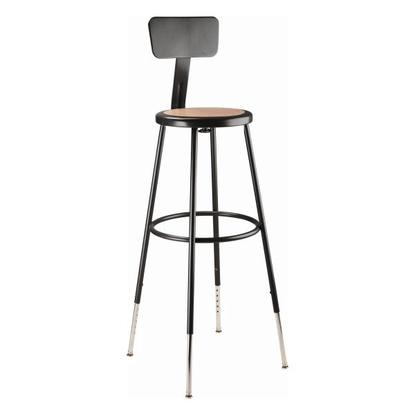 National Public Seating 32 -39" Height Adjustable Heavy Duty Steel Stool