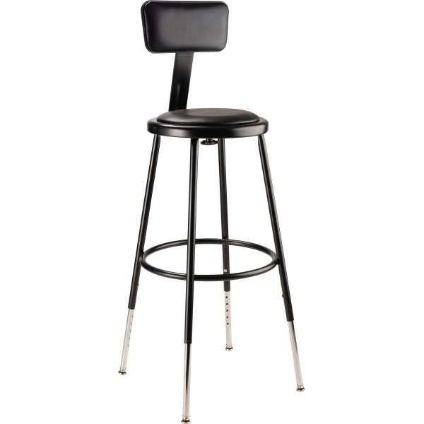 National Public Seating 25"-33" Height Adjustable Heavy Duty Vinyl Padded