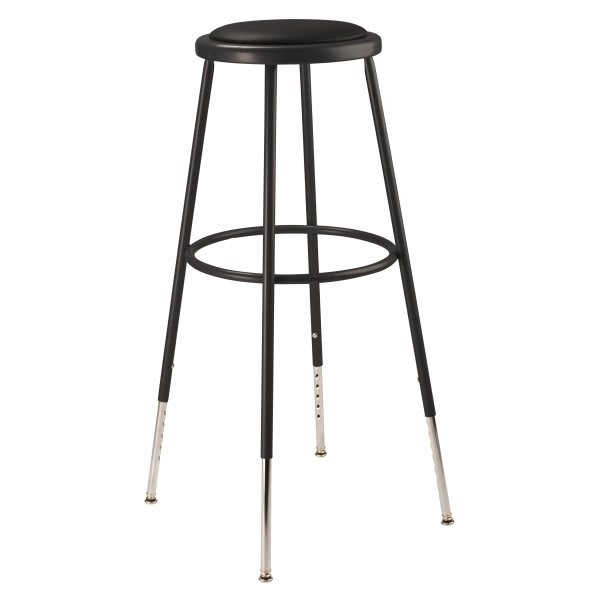 National Public Seating 32 -39" Height Adjustable Heavy Duty Vinyl Steel Stool