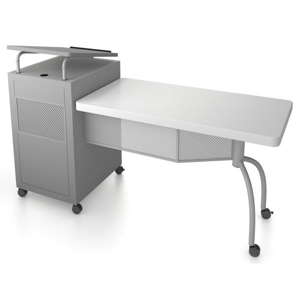 Oklahoma Sound Edupod Teacher'S Des Lectern Combo, Grey Hammer Tone