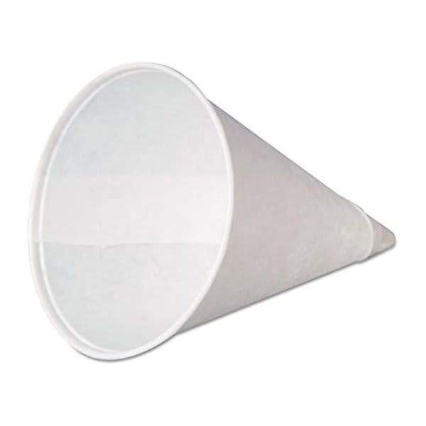 Gen Genpak 4oz Drywax Cone Cup Rolled Rim Case Of 5000