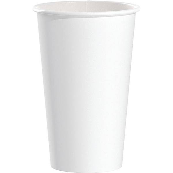 Solo 16 Oz. White Poly Paper Hot Cup (1000-Case)