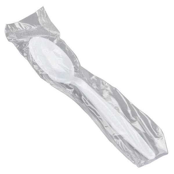 Prime Source Medium-Weight Wrapped Teaspoon, White, Case Of 1000