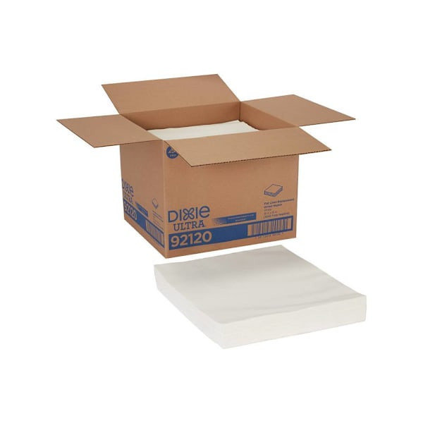 Dixie Ultra 16 In. X 15 In. White Flat Linen Paper Dinner Napkins, Case Of 1000