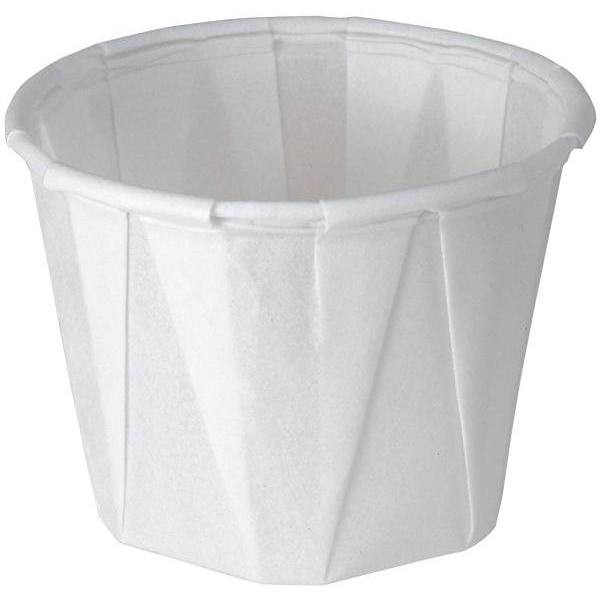 Dart Paper Portion Cups, 1 Oz, White, Case Of 5000