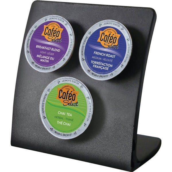 3 Hole K-Cup Holders Recycled Plastic-Black Case Of 12