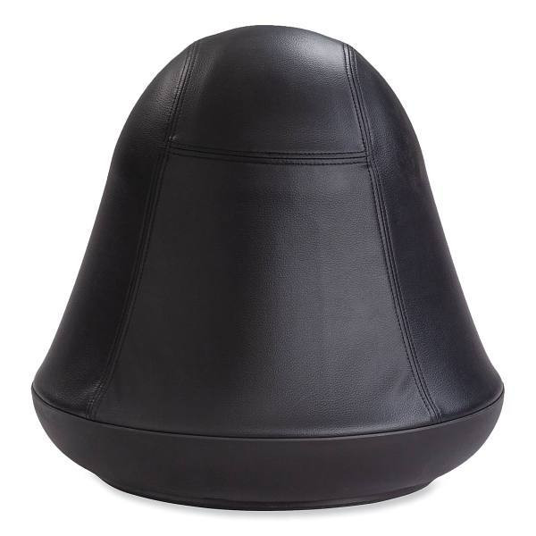 Safco Runtz Swivel Ball Chair, Backless, 16.75" High, Black Vinyl