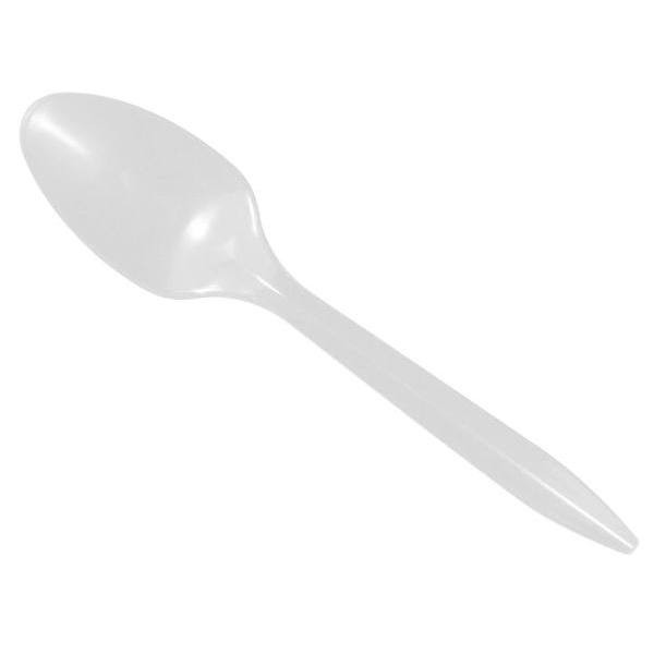 Max Packaging White Medium Weight Bulk Spoons Case Of 1000