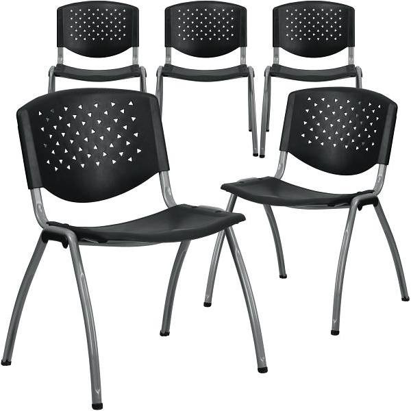 Carnegy Avenue Plastic Stack Chairs (Black)