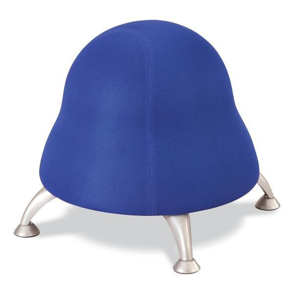 Safco Runtz Ball Chair, Backless, 13.5" To 17" High, Blue Fabric Seat