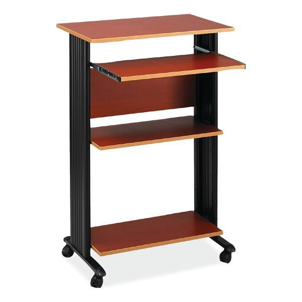 Safco Muv Stand-Up Desk, 29.5" X 22" X 45", Cherry