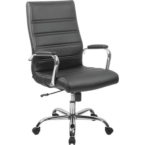 Flash Furniture Faux Leather Swivel Ergonomic Office Chair (Black)