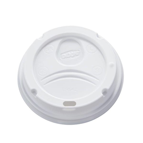 Dixie Dome White Disposable Plastic Hot Cup Lids Large  Case Of 500