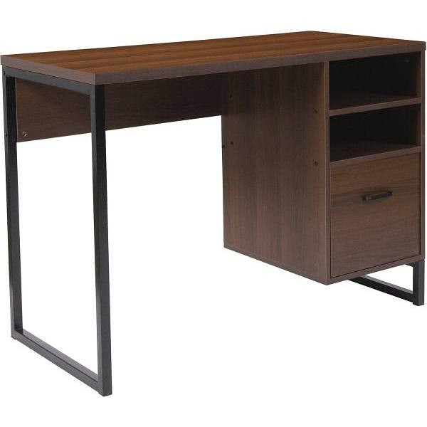 Flash Furniture 41.3 W 1 Drawer Computer Desk With File Storage (Rustic)