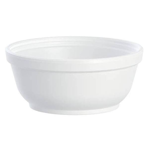 Dart Disposable Polystyrene Foam Bowl, 8 Oz, White, Case Of 1000