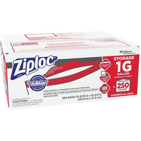 Sc Johnson Professional Ziploc Brand Seal Top Storage Packages, Gal, Case Of 250