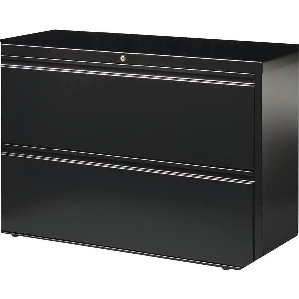 Hirsh 42 Inch Wide 2 Drawer Metal Lateral File Cabinet For Home And Office, Holds Letter, Legal And A4 Hanging Folders, Black