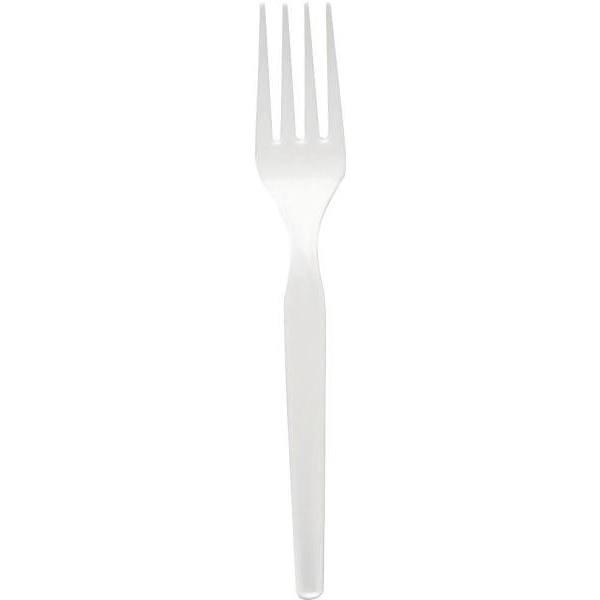 Dixie Medium Weight Forks, Polystyrene - White Case Of 1000