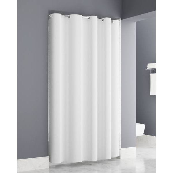 Zenna Home Easy Hang  Moire White Curtain 71x74 Hook White - Case Of 12